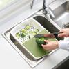 3 In 1  Kitchen Cutting Board Plastic Chopping Board Block with Mat Pad Kitchen Tools Drain Basket Sundries Storage Box Cutting