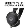 Проводные наушники Audio-Technica ATH-AVC200 для музыки и фильмов, стандартное подключение 6,3 мм и мини-разъем 3,5 мм, черный