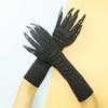 Black Sequin Halloween Long Nail Paw Gloves Cosplay Costume Prop