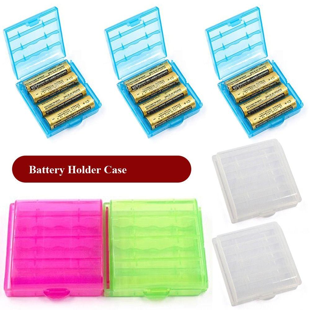 Rechargeable Battery Container Organizer Battery Box Battery Case 4 AA AAA Battery Holder Storage