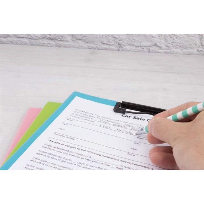 Porte-bloc avec rabat premium bleu a4