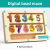 Wooden Magnetic Maze Toy for Toddlers, Educational Counting Color Sorting Activity Board with Beads, Preschool Learning Toys for Fine Motor Skills