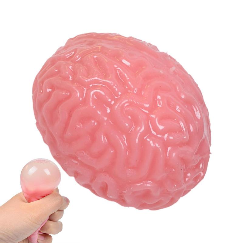 Realistic Antistress Toys Novelty Brain Toy Squeezable Relieve Stress Ball Squishy Brain Toy Halloween Decor