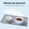 Silicone Pet Food Mat With High Lips Non-Stick Waterproof Pet Food Feeding Pad