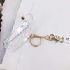 Chapstick Pouch Keychain Transparent Pvc  Lipstick Holder For Outdoor Lip Balm Lipsticks Keyrings Accessory