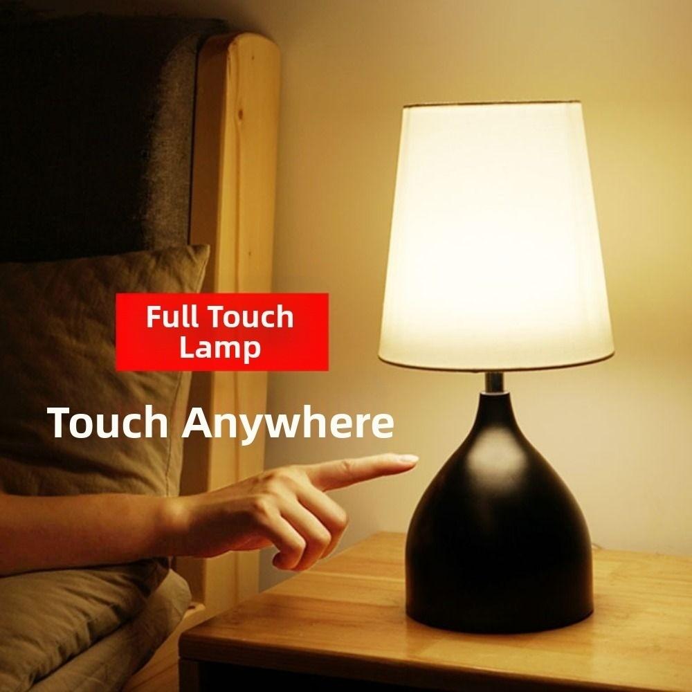 Modern USB Charging LED Table Lamp Soft 3 Level Dimmable Desk Lamp Touch Switch Bedside lamp Study Nursery