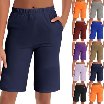 Женские утягивающие леггинсы с высокой талией, брюки-клеш с эластичной талией и короткими штанинами больших размеров