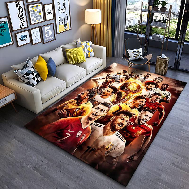 Famous Football Players Carpet suitable as a non-slip mat for the living room or bedroom sofa