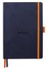 Rhodia Rhodiarama Goal Dotted 240 Italian Leather CF117808 Book, A5, Grid, Pages, Cover, Midnight,