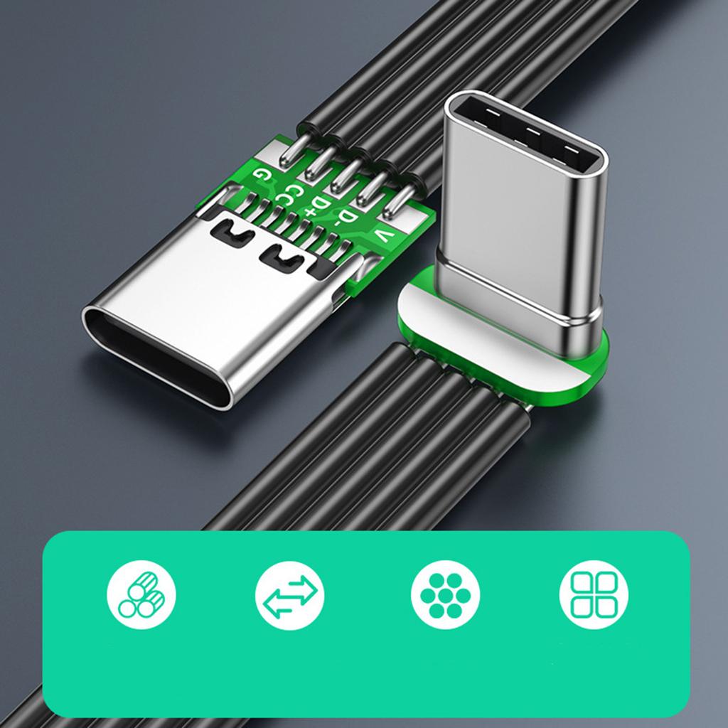 Мягкий кабель данных Type-C, высокая скорость для мобильных устройств, зарядка 20 Вт, быстрая передача данных 480 Мбит/с, разная длина (5- 200 см)