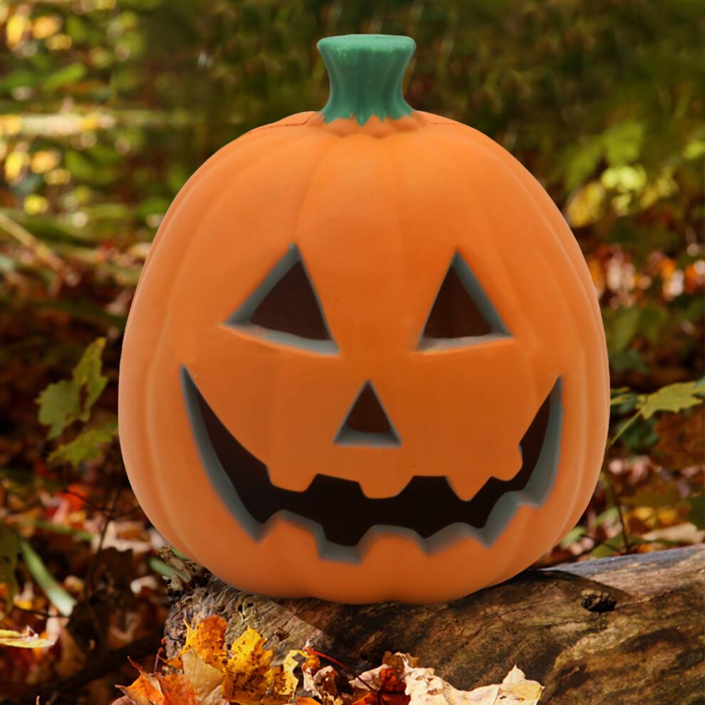 HBASD Halloween LED Pumpkin Lantern,Novelty Flash Pumpkin Lantern Lamp Toy for Home Party Supplies Room Decoration Props (D)