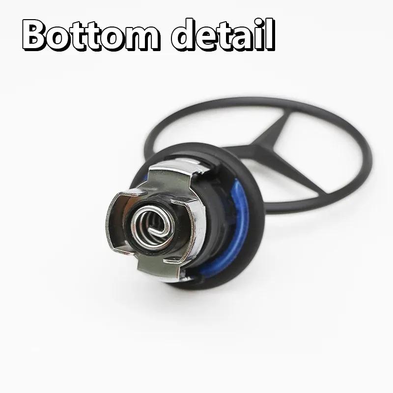 D81pcs 44mm 3D Metal Blue Chrome Star Emblem For Mercedes Benz AMG W202 W203 W204 W208 W210 W220 W221 Bonnet Hood Logo Badge Auto