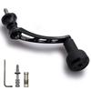 HEIGHTEN 56mm Reel Handle with 24mm TPE Knob for Shimano and Daiwa Spinning Reels (Black) (477)