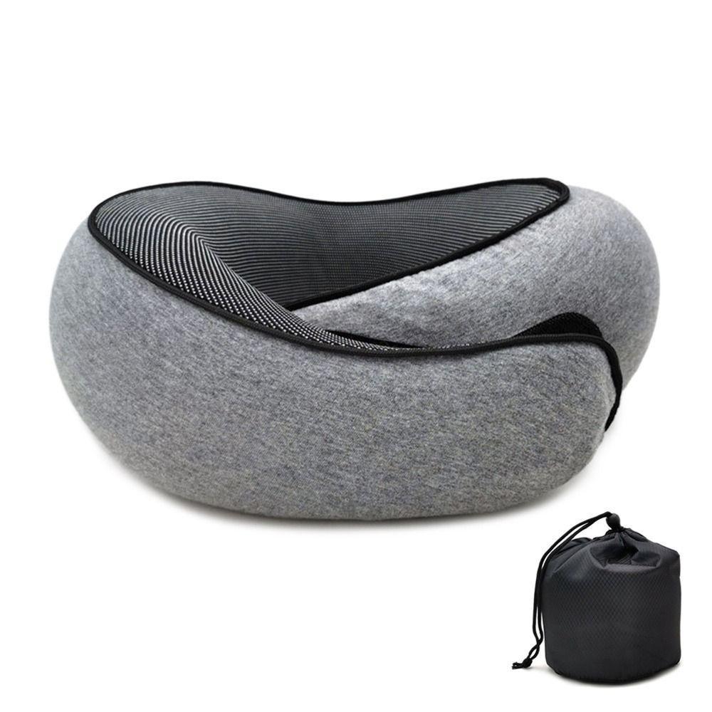U-shaped Travel Neck Pillow Soft Airplane Cushion Portable Memory Foam Pillow