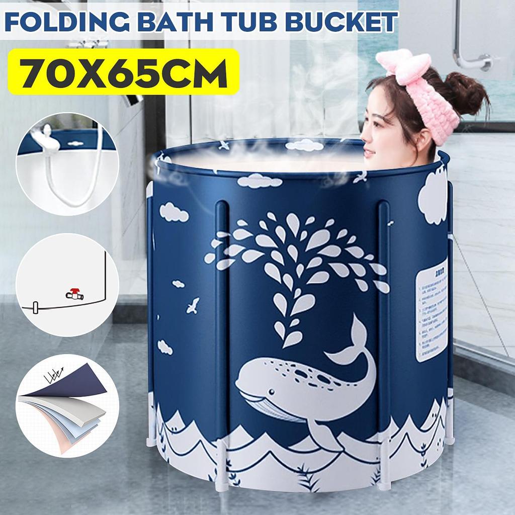 Portable Bathtub Family Bathroom SPA Folding Bath Bucket Foldable Large Adult Tub Baby Swimming Pool Insulation Sauna Bath Tub