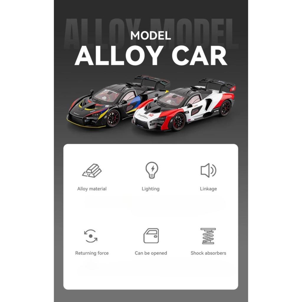1/24 McLaren Senna Track Edition Суперкар Сплав Металл Литье под давлением Модель Автомобиля Высокая Симуляция Настольный Дисплей Украшения Подарок Другу
