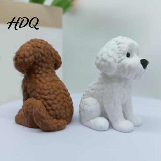 Настольное украшение для собаки 3D-печатная фигурка Милый щенок Статуэтка Коллекционная фигурка Животное для Дома Офиса Настольной Полки Декор
