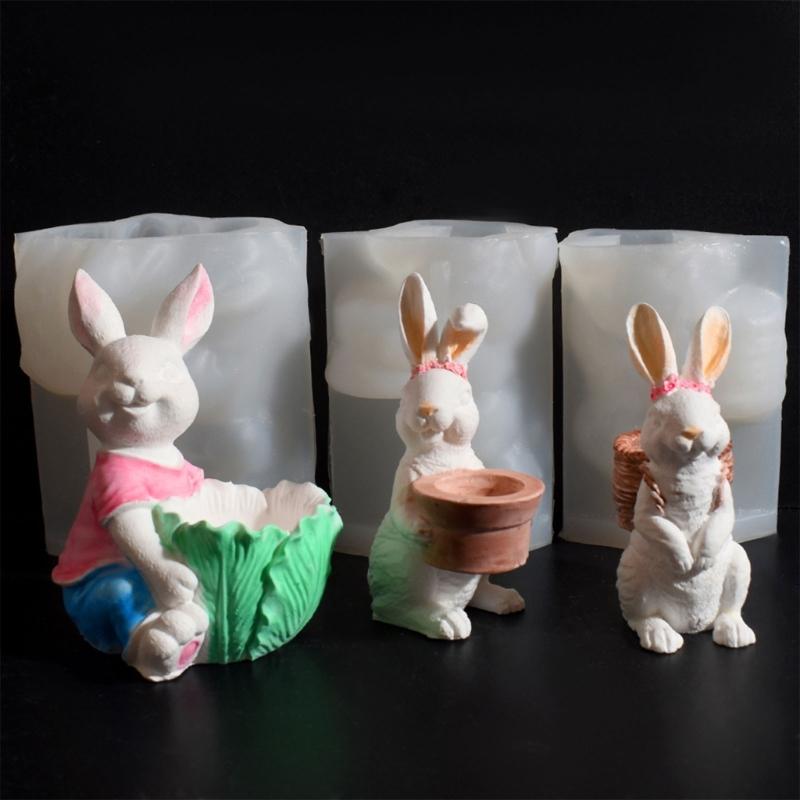Easy Releases Silicone Rabbits Mould For Artisanal Craft And Decorations