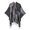New Women's Scarf Shawl Retro Fashion Jacquard Split Fork Thickened Warm Shawl Cape