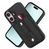 For iPhone 16 Case PU Leather+TPU Hidden Card Holder Drop-proof Phone Cover with Kickstand