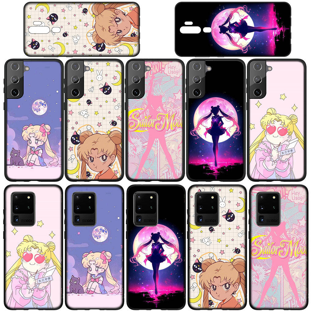 Phone Case for Samsung Galaxy S25 S23 S22 S24 Ultra FE A05 A06 A15 A16 A36 A37 A35 A54 A55 A56 A57 A25 A26 A53 A17 S9 Wallpaper Sailor Moon Girl Cover