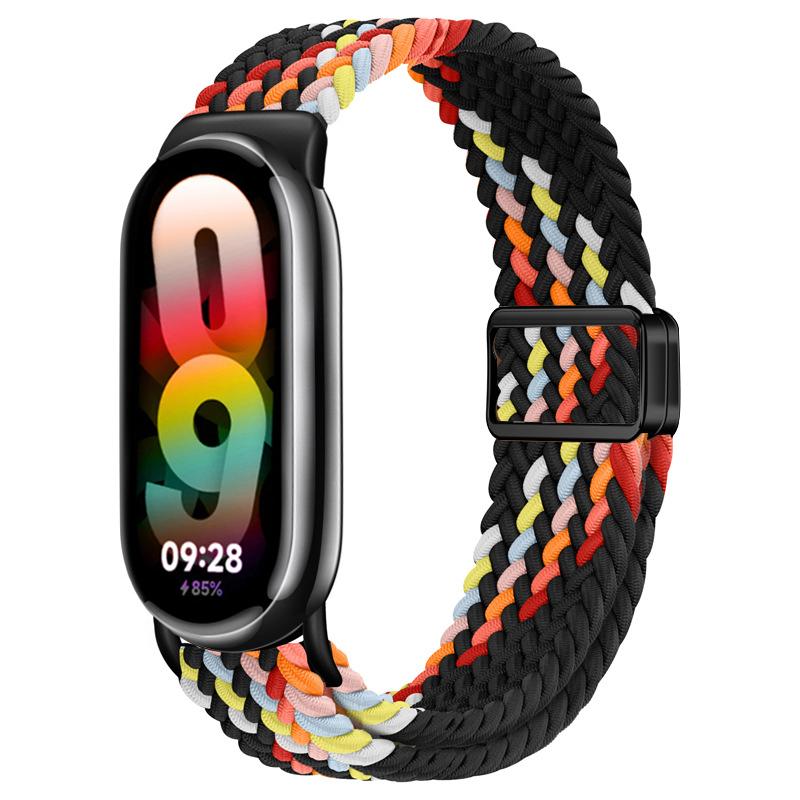 Ремешки для Xiaomi Mi Band 10 9 8 NFC Запасной ремень аксессуары магнитные Плетеный correa браслет Miband 9 Miband 8 Ремешок