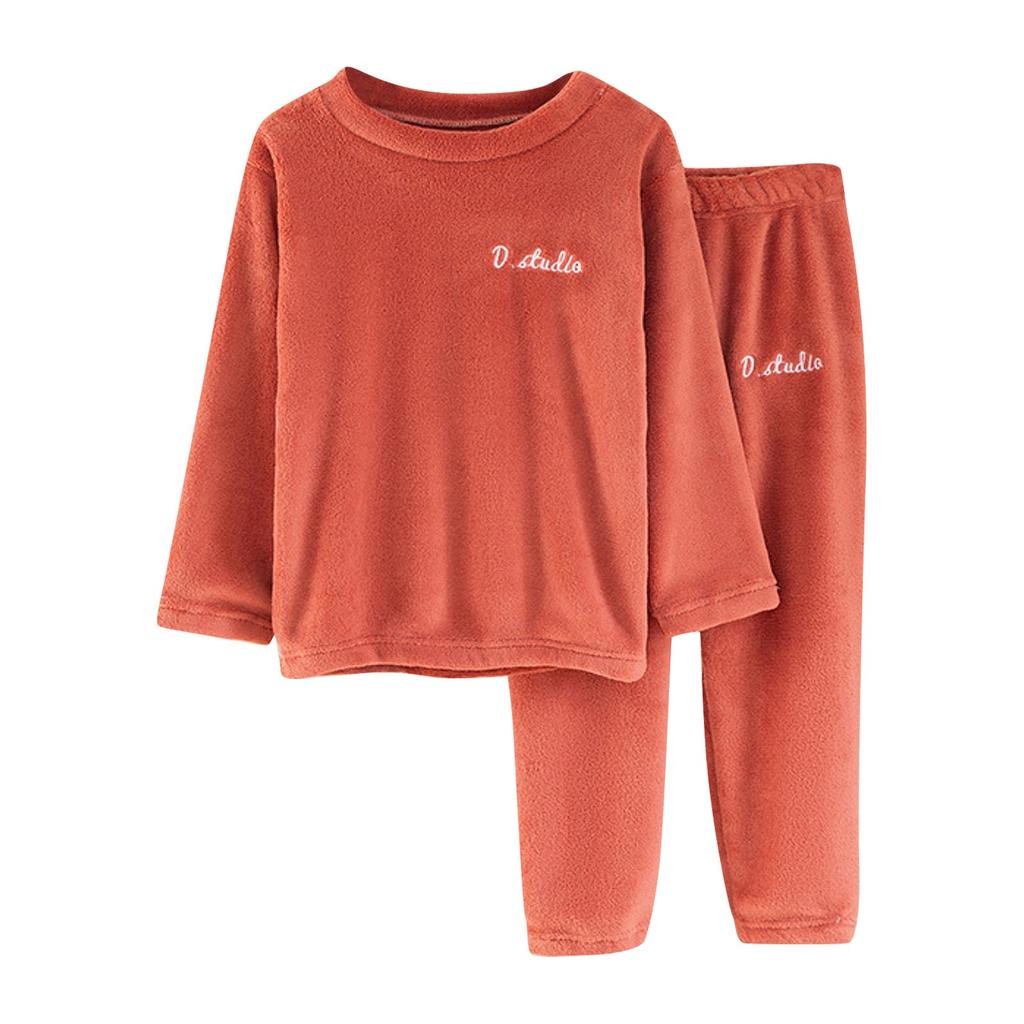 Children's Coral Velvet Pajamas Set Children's Facecloth Homewear