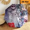 1pc horror movies Foldable Umbrella with Durable Iron Frame, 8-Rib Structure - Perfect for All Seasons Home and Travel Use, Multi-Functional Design