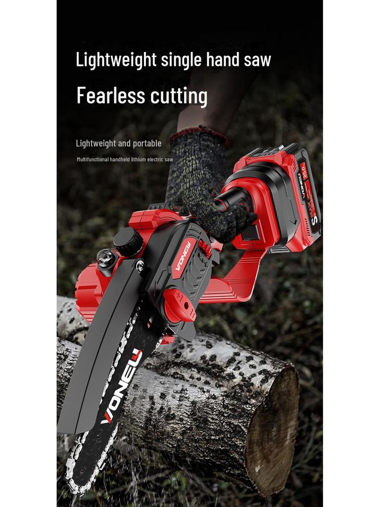 Аккумуляторная бесщеточная электрическая цепная пила для работы одной рукой для использования дома и на улице