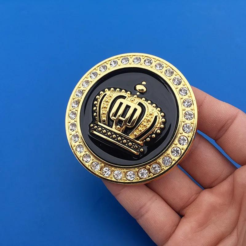 3D Корона Алмазная Корона Автомобиля Золотая Королевская Наклейка Эмблема Значок Наклейки на Автомобиль Императорская Корона