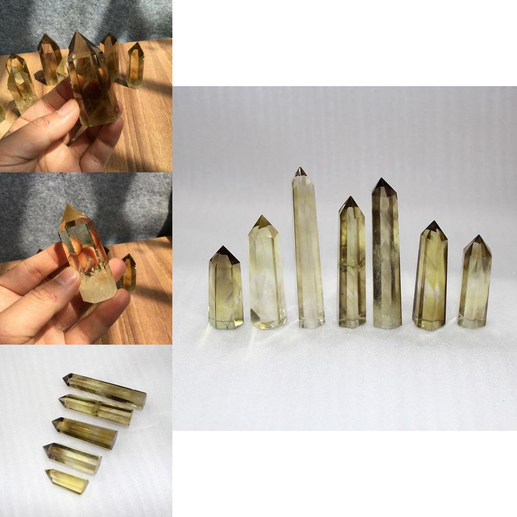 Потрясающий натуральный дымчатый цитрин кварц обелиск кристалл жезл для исцеления и домашнего декора