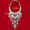 Серебряная с позолотой подвеска-кисточка с драгоценными камнями и стразами Miao для танца Ханьфу