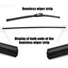2pcs High Quality Boneless Rubber Car Wiper Blade Refill Strips Windscreen 6mm 14"16"17"22"24"26"28" Windshield Car