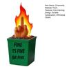 Статуя костра в мусорном контейнере, забавный средний палец, украшение для костра, забавный костер, декор для стола, домашний офис, розыгрыш, подарки