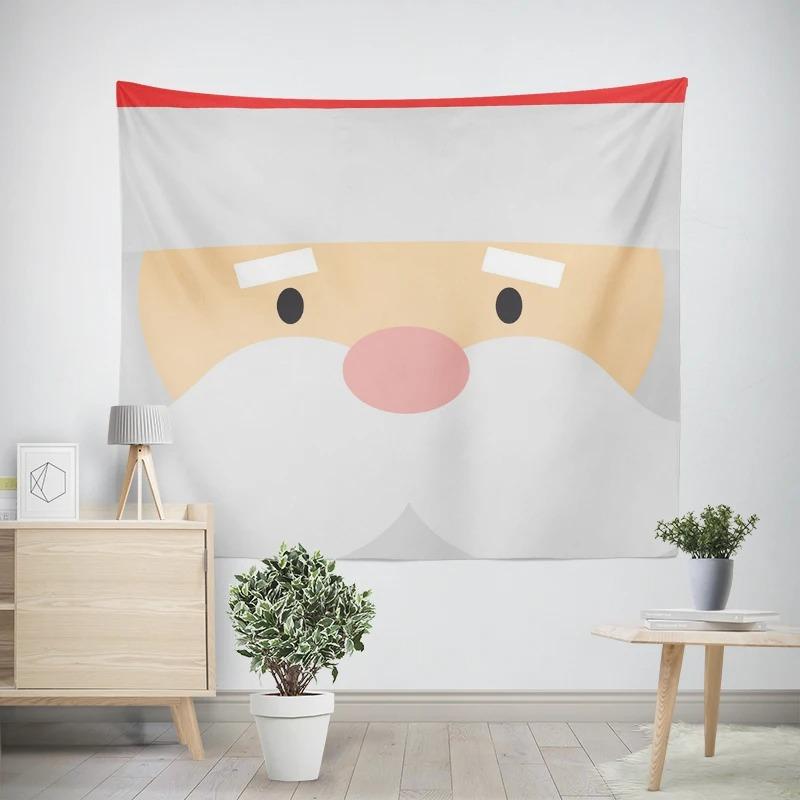 Рождество Новый год Белый бородатый Санта-Клаус Узор Гостиная Спальня Декоративный Гобелен