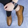 Fashion Genuine Leather Men's Business Casual Shoes Lace Up Walking Shoes Male Comfortable Office Footwear All-match Male Oxfords Flats