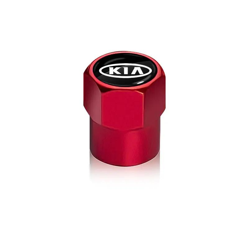 2026 Hot Car Sticker 4Pcs Auto Wheel Tire Valve Air Stem Cap Duust Covers Car accessories For KIA rio ceed sportage cerato soul