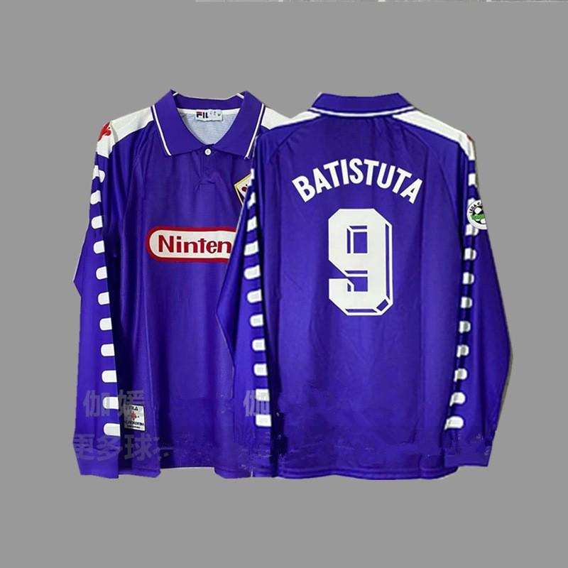 Vintage Long Sleeve Football Jersey Retro Soccer Shirt Men Women Sportswear