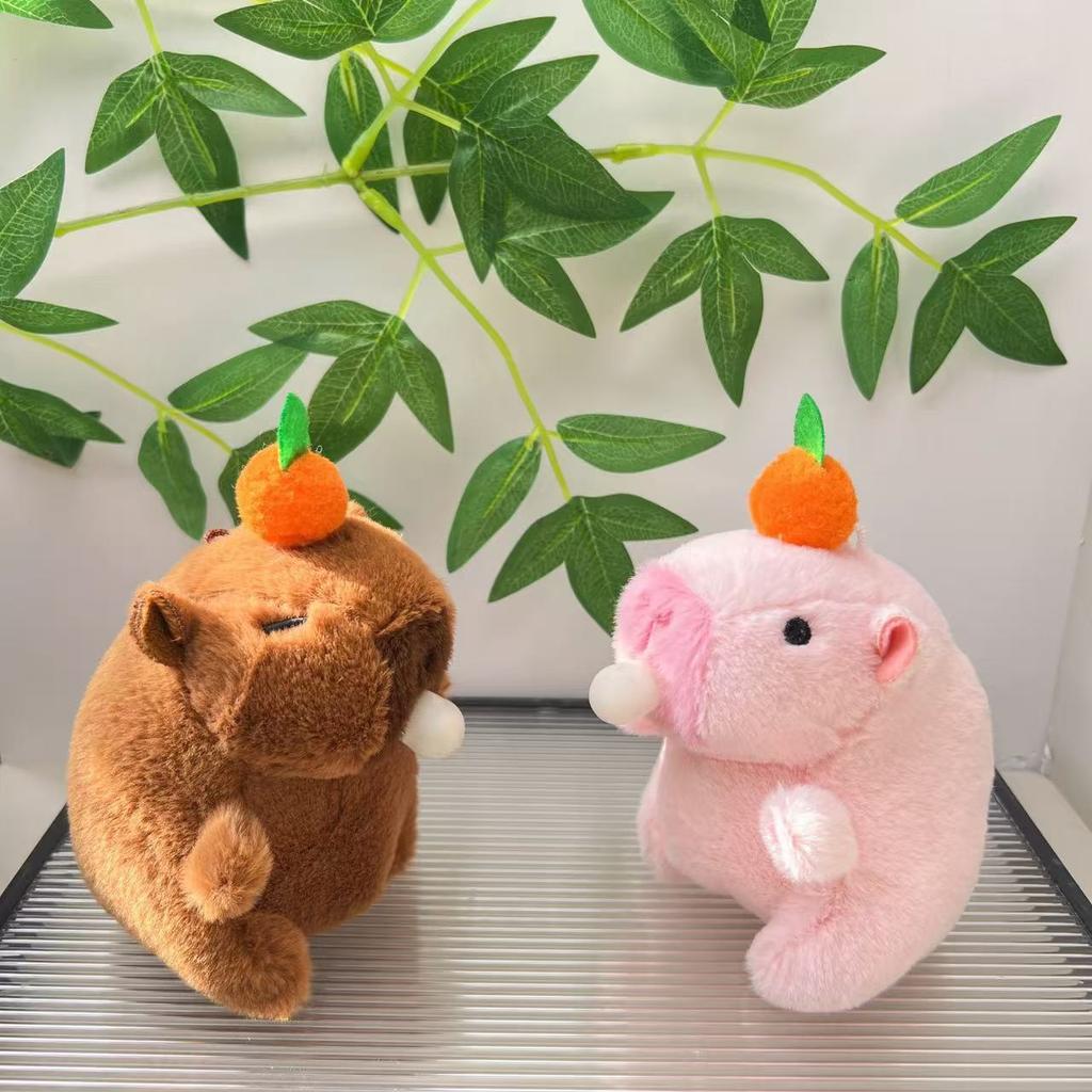Shaking Sound, Internet Celebrity Capybara Spitting Bubbles, Capibala Pendant, Plush Toy Doll, Keychain Doll