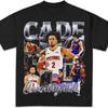 Cade Cunningham Custom Silver Graphic T-Shirt  Premium Quality Heavyweight Basketball Shirt for Adults & Kids