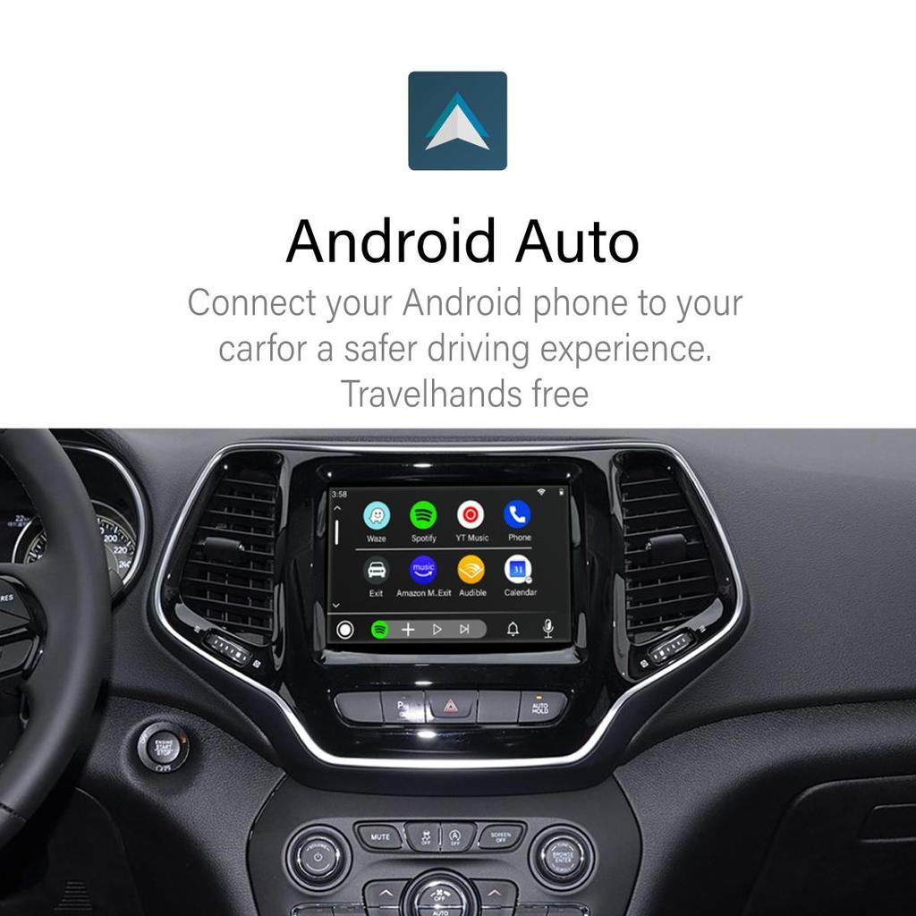 Sinairyu Беспроводной CarPlay Android Auto Mirror Link комплект модернизации совместим с Jeep Liberty 2014-2022