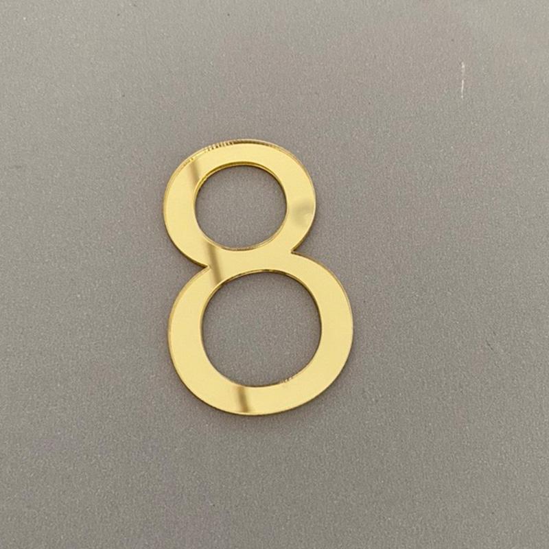 1PC Self Adhesive Door Number Acrylic Plate Address Plaque Mailbox Sign Sticker House Number