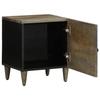 VidaXL Table de chevet gris clair 40x33x46 cm bois de manguier solide, armoire de lit, meuble de chambre à coucher, table de 4017788