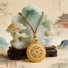 Магазин Jin Yan Gold Имеет Такое Же Сильное Сохранение Цвета Древнее Золотое Покрытие Guochao Инкрустированный Цирконий Вращающийся Компас Восьми Сокровищ Ключица