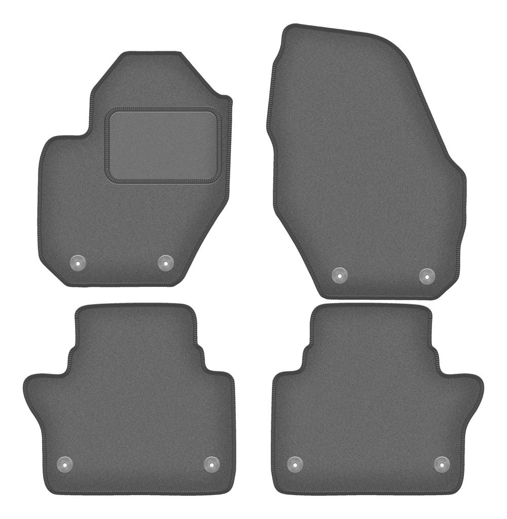 Velour graphite car mats for: Volvo S60 II Long (2010-2018)
