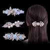 Korean Rhinestone Bowknot Hair Clip with Pearls - Elegant Adult Ponytail and Side Clip