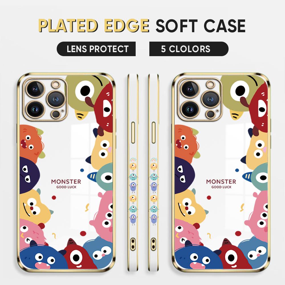 Симпатичный чехол для телефона с покрытием «Маленькие монстры» для iPhone 11 13 15 Samsung Galaxy A52 Xiaomi Redmi 12C Note 10 Pro Oneplus Мягкие чехлы для смартфонов