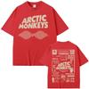 Футболка оверсайз с текстами и звуковой волной Arctic Monkeys, Унисекс, Уличная одежда инди-рок группы, Повседневная футболка с коротким рукавом, 100% хлопок