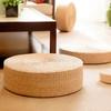 Tatami Cushion Natural Straw Hand Woven Meditation Japanese-style Household Padded Round Pouf for Garden
