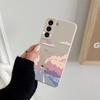 Чехол с пейзажем в корейском и японском стиле для Samsung Galaxy S24 S23 S22 Ultra S21 S20 FE S10 S24 Plus 5G Роскошная силиконовая жидкость Чехол для телефона